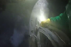 阜新消防水池堵漏现场
